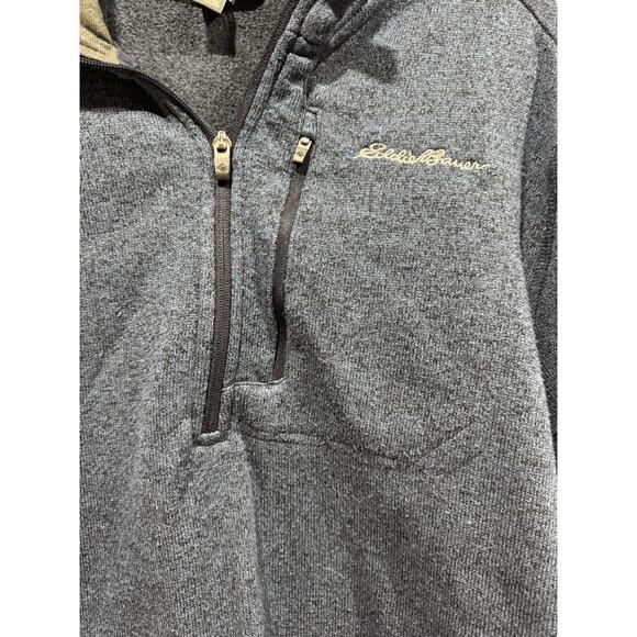 EDDIE BAUER Men’s Tight Knit Quarter-Zip Pullover Blue Size X Large - Picture 2 of 10